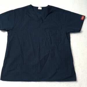 Dickies Scrub Top Womans Size extra small XS With Pocket  Blue